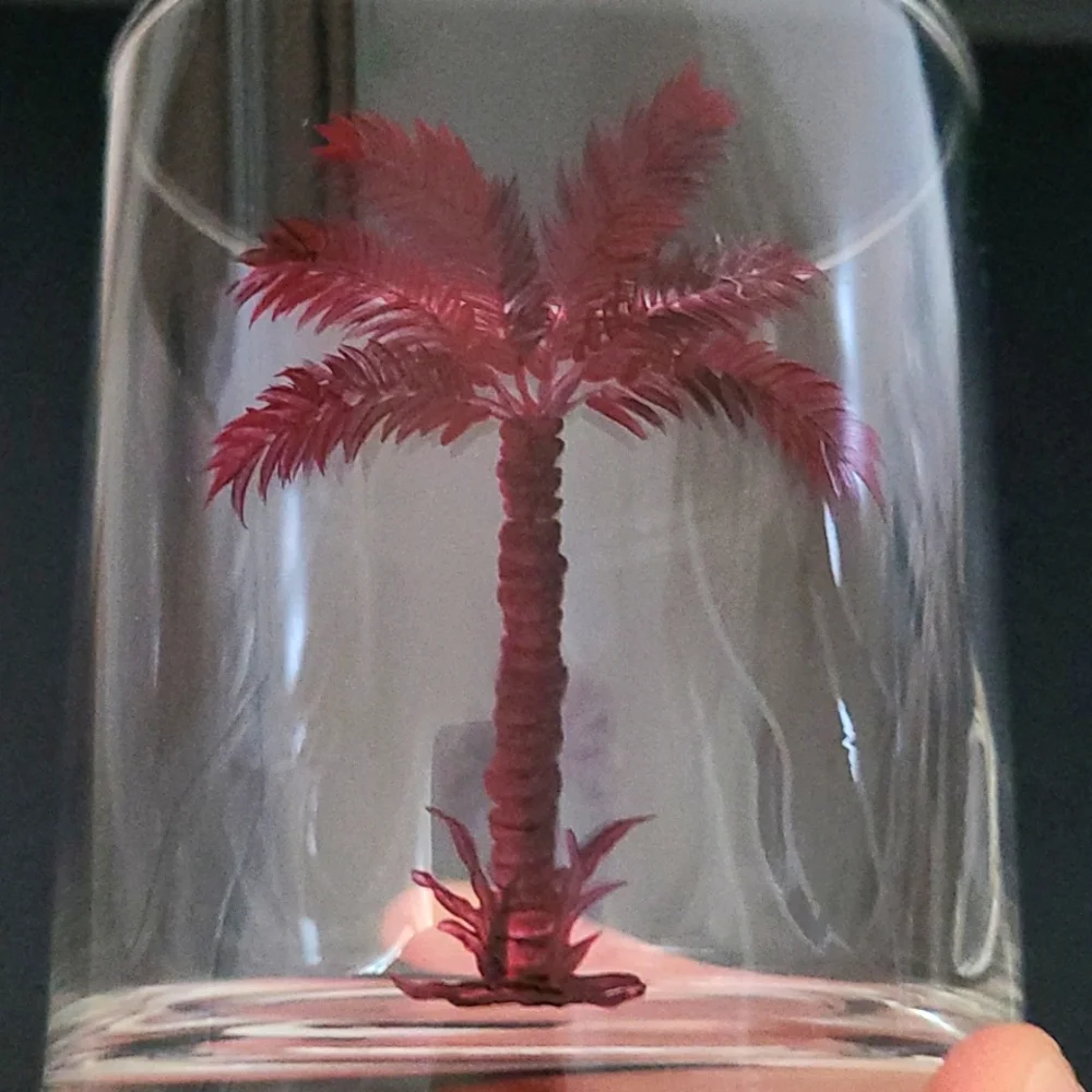 Set of 2 Palm Tree Whiskey Glasses